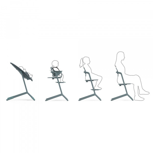 Chaise haute évolutive lemo 4en1 stone blue Cybex
