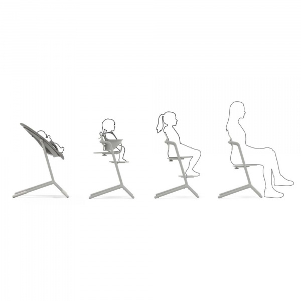 Chaise haute évolutive lemo 4en1 stunning black Cybex