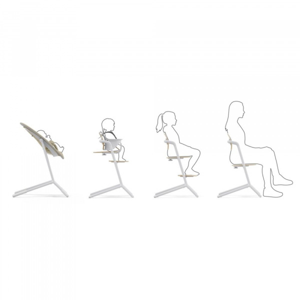 Chaise haute évolutive lemo 4en1 stunning black Cybex