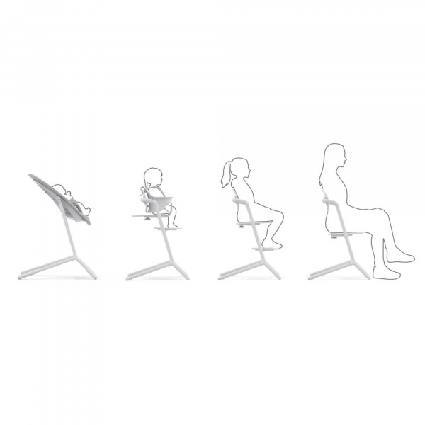 Chaise haute évolutive lemo 3en1 stone blue Cybex