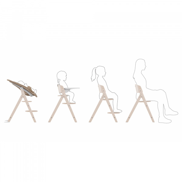 Chaise haute évolutive pliante click & fold 4en1 all natural Cybex