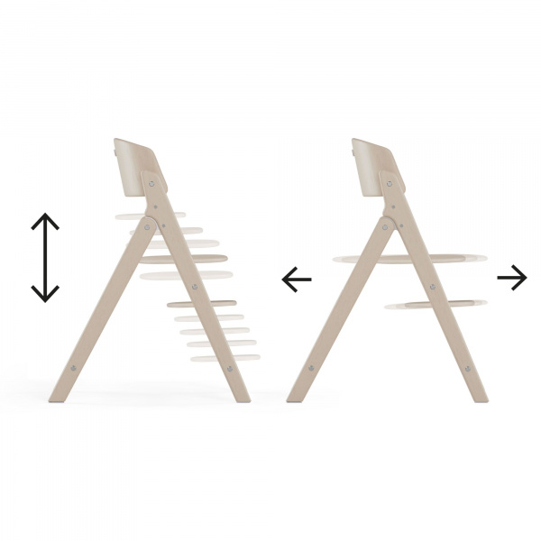 Chaise haute évolutive pliante click & fold all white Cybex