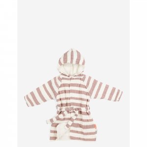 Peignoir stripes rose 1/2 ans Done by deer