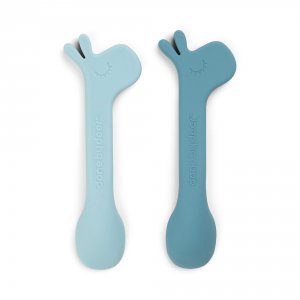 Lot de 2 cuillères silicone lalee bleu Done by deer