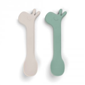 Lot de 2 cuillères silicone lalee vert Done by deer