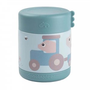Boîte à repas isotherme tiny farm bleu Done by deer