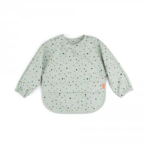 Bavoir manches longues 6-18 mois happy dots vert Done by deer
