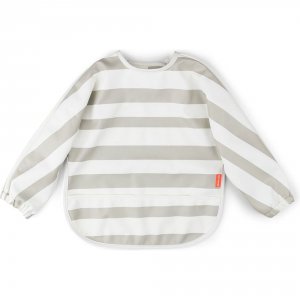 Bavoir manches longues 6-18 mois stripes sable Done by deer