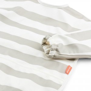 Bavoir manches longues 6-18 mois stripes sable Done by deer