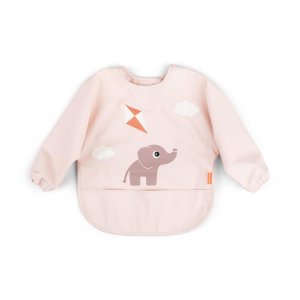 Bavoir à manches avec poche playground rose Done by deer