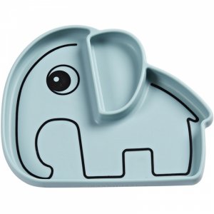 Assiette antidérapante en silicone elphee blue