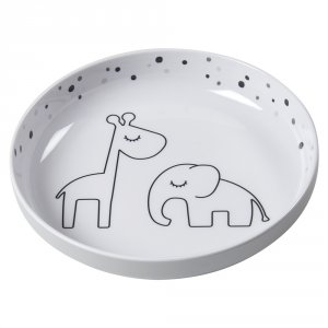 Assiette plate yummi dreamy dots grey