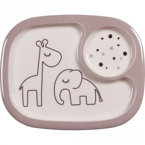 Assiette à compartiments yummi dreamy dots powder