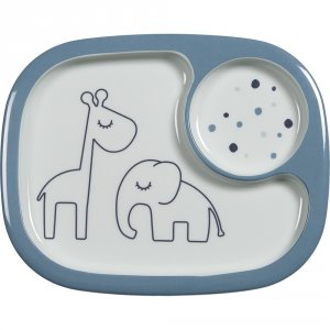 Assiette à compartiments yummi dreamy dots blue