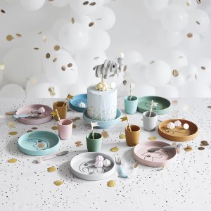 Assiette plate en silicone elphee grey Done by deer