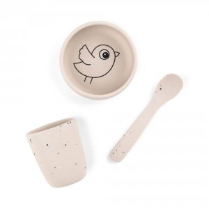 Coffret premier repas en silicone birdee sable Done by deer