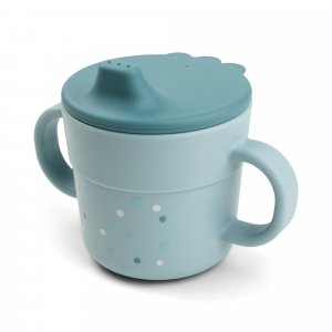 Tasse d'apprentissage happy dots bleu Done by deer