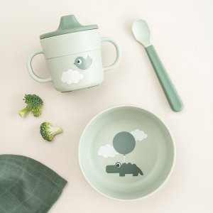 Foodie coffret premier repas happy clouds vert Done by deer