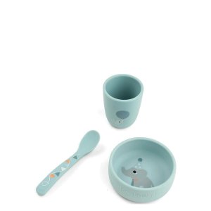 Coffret premier repas stick & stay celebration bleu Done by deer