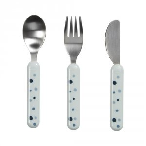 Set 3 couverts dreamy dots blue