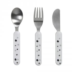 Set 3 couverts dreamy dots white