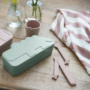 Lot de 3 couverts en silicone deer friends bleu Done by deer