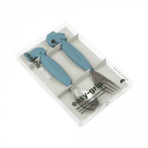 Set de 2 couverts easy-grip deer friends bleu Done by deer