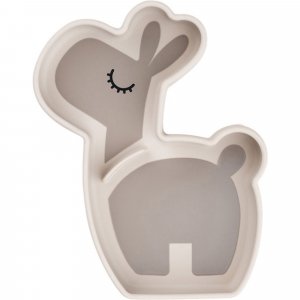 Assiette silicone avec ventouse lalee sable Done by deer