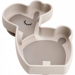 Assiette silicone avec ventouse lalee sable Done by deer