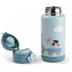 Gourde isotherme tiny farm bleu Done by deer