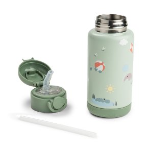 Gourde à paille isotherme playground vert 340 ml Done by deer