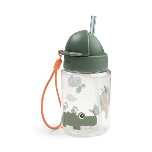 Gourde à paille tiny trails vert 280 ml Done by deer
