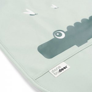 Lot de 2 bavoirs velcro croco vert Done by deer