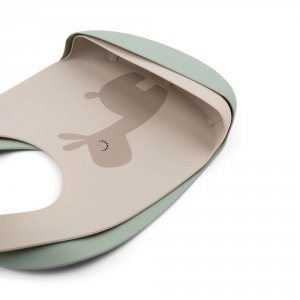 Lot de 2 bavoirs récupérateurs lalee sable/vert Done by deer