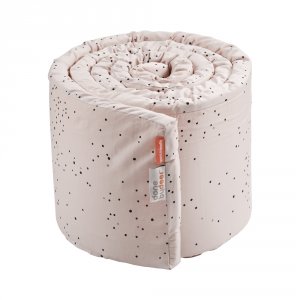 Tour de lit bébé dreamy dots rose poudré