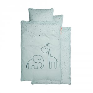 Housse de couette et taie dreamy dots bleu