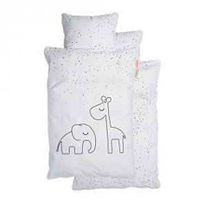 House de couette et taie dreamy dots blanc