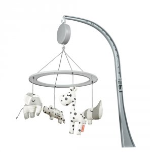 Mobile musical avec miroir sleepy grey
