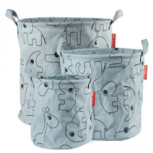 Lot de 3 paniers de rangement contour blue
