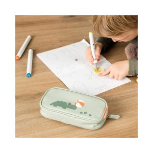 Trousse à crayons playground vert Done by deer