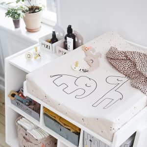 Matelas à langer dreamy dots rose poudré Done by deer