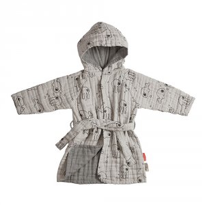 Peignoir de bain sea friends gris Done by deer