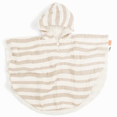 Poncho de bain gots stripes sable