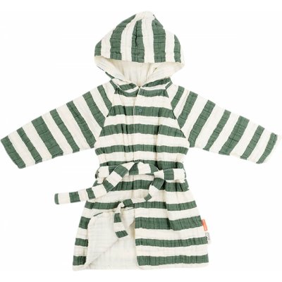 Peignoir gots stripes vert 1/2 ans