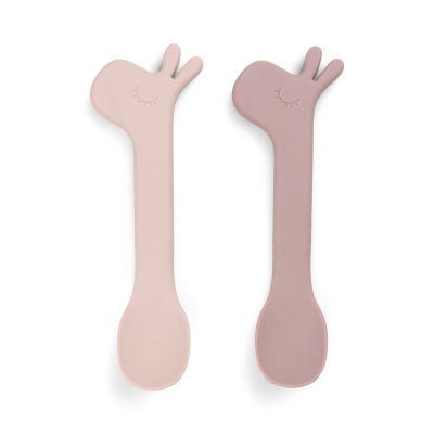 Cuillère silicone lot de 2 lalee rose