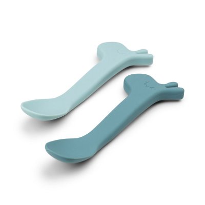 Lot de 2 cuillères silicone lalee bleu