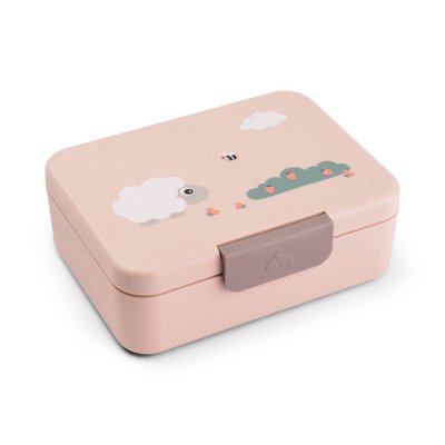 Boîte à goûter avec séparateur tiny farm rose