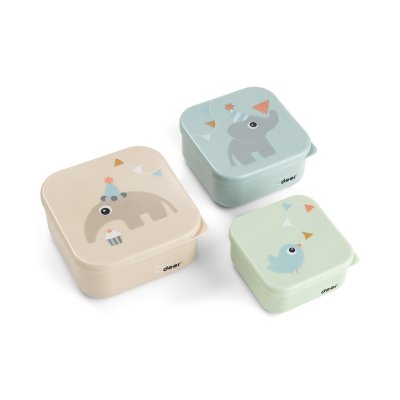 Lot de 3 boîtes à gouter celebration multicolore