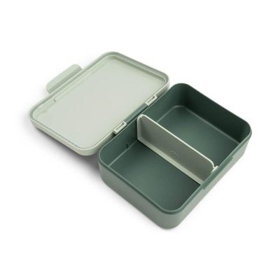 Boîte à goûter avec séparateur tiny trails vert