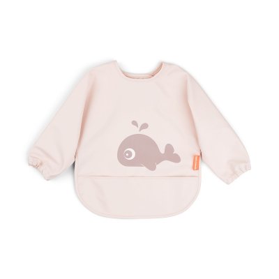 Bavoir à manches longues 6-18 mois wally rose